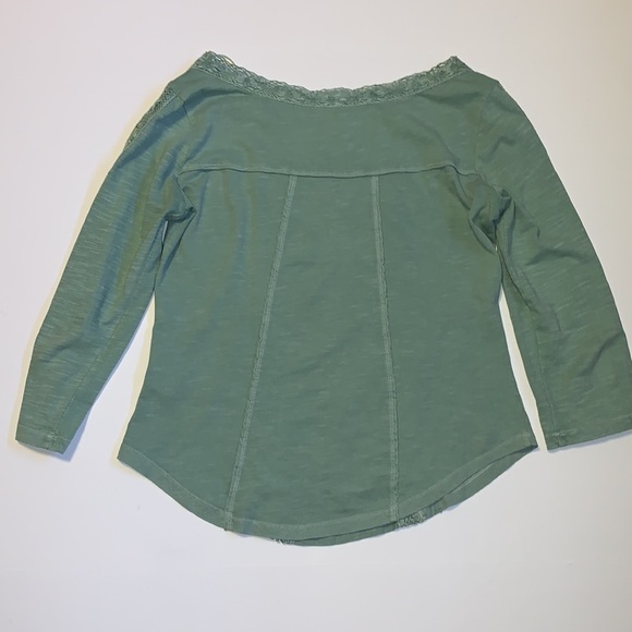 Free People Light Green Boho Crocheted Top - Women’s Size Small - Picture 3 of 8